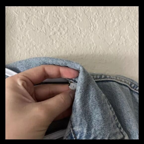 Sandro Blue Cuba To Paris Eriko Pearl Beaded Denim Button Jacket Size 1 Small - Picture 8 of 10